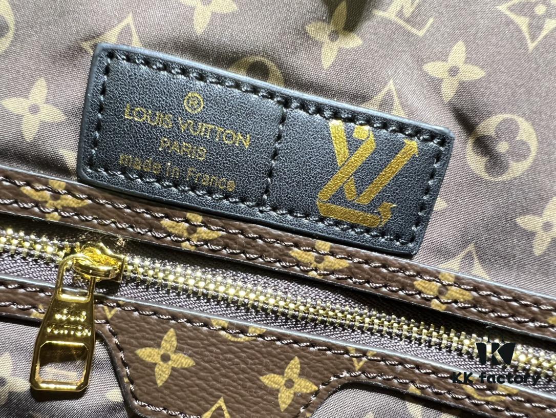 Upgraded Premium Quality M40995 M21090 Down Fabric Medium Shopping Bag Louis Vuitton Reimagines the Iconic Neverfull Tote, Exploring Refined Interior Details