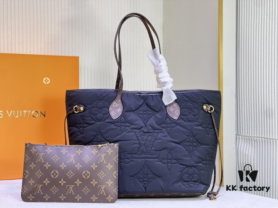 Upgraded Premium Quality M40995 M21090 Down Fabric Medium Shopping Bag Louis Vuitton Reimagines the Iconic Neverfull Tote, Exploring Refined Interior Details