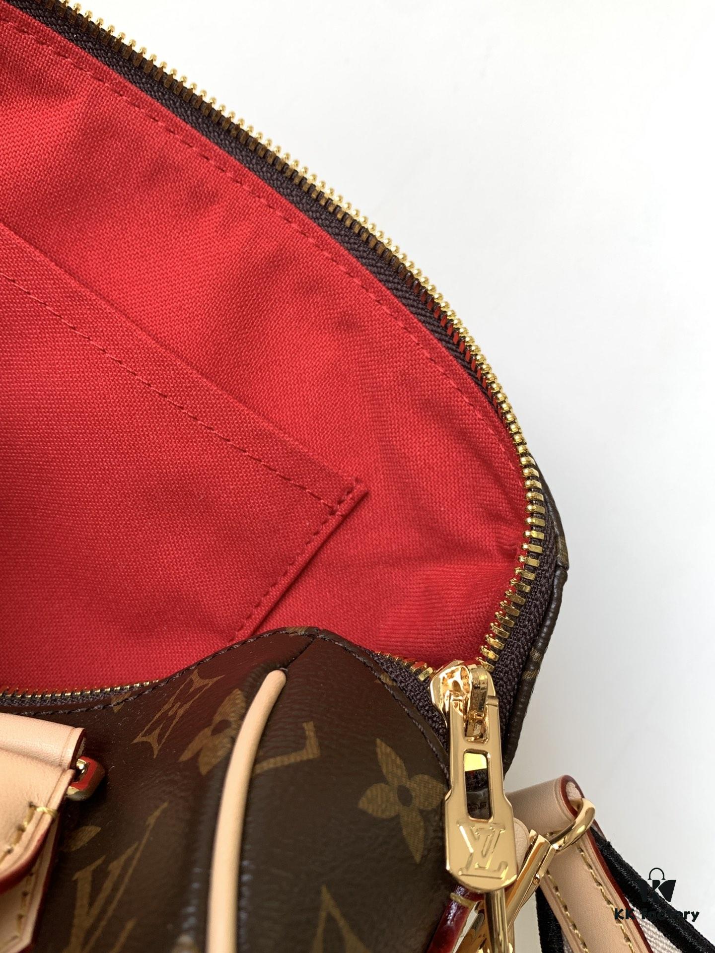 M46222 Beige M46234 Black [M45957 Black Adjustable Strap Not Available] ~ This Speedy Bandoulière 20 Handbag is crafted from Monogram canvas with cowhide leather trim and textile lining, continuing the iconic Louis Vuitton Speedy travel bag design in a compact size, featuring rolled leather handles and a detachable, adjustable fabric shoulder strap accented with signature woven branding details