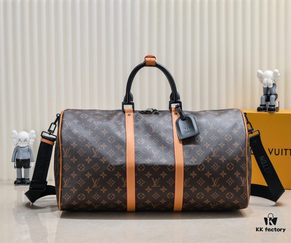 Exclusive Real Shot - Upgraded Version ‼️ M46703 M41416 Keepall Bandoulière 45 Travel Bag in Monogram Macassar Coated Canvas