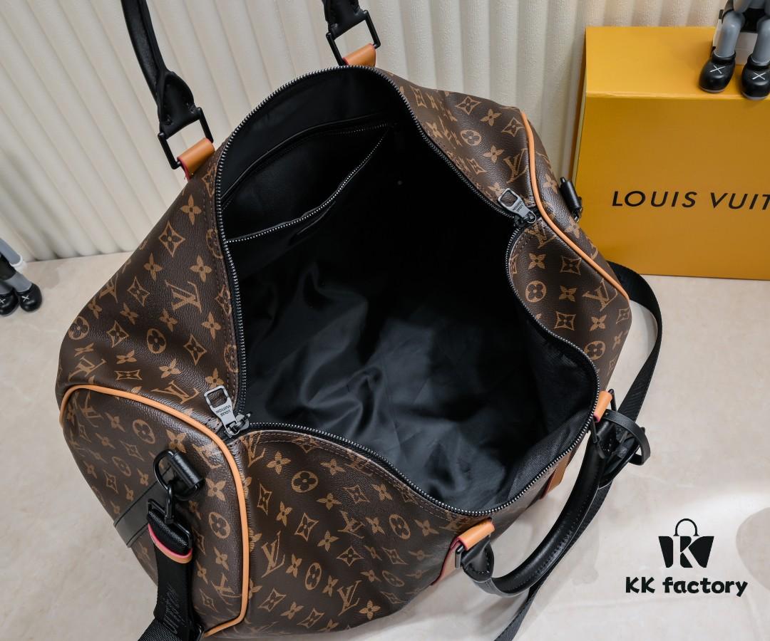 Exclusive Real Shot - Upgraded Version ‼️ M46703 M41416 Keepall Bandoulière 45 Travel Bag in Monogram Macassar Coated Canvas