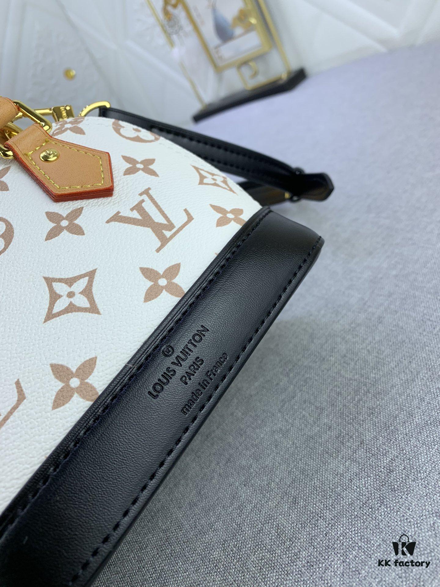 Upgraded Original 【Louis Vuitton Alma Nano Shell Bag】M82717 Monogram M46895 White Flower