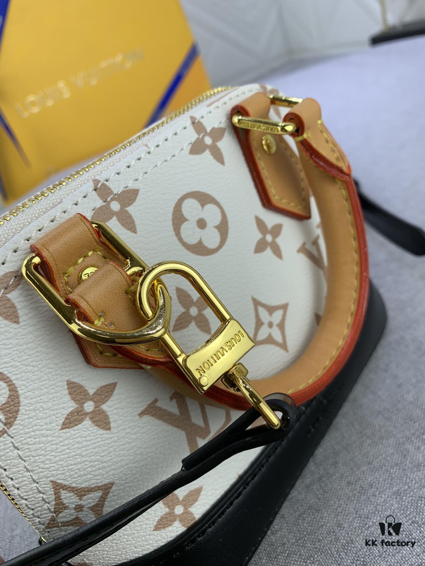 Upgraded Original 【Louis Vuitton Alma Nano Shell Bag】M82717 Monogram M46895 White Flower