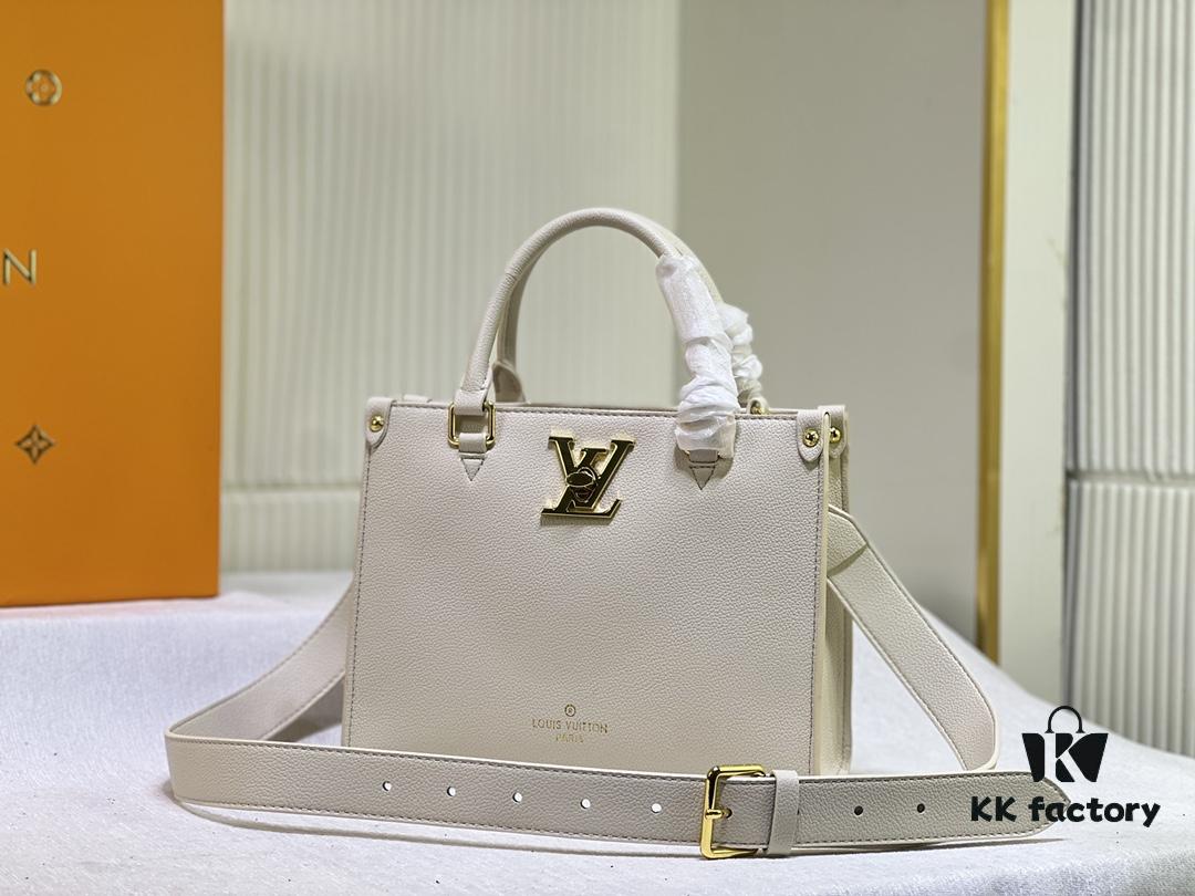 M22311 Black M23637 Beige Top-Quality Original Stock The Lock & Go Handbag Expresses Contemporary Style Through Fashion-Forward Design and Refined Details