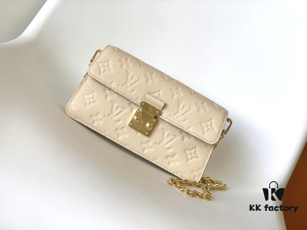 Wallet On Chain Metis Chain Bag in Grainy Mjs Monogram Empreinte Leather, Black M82637 and White M82836