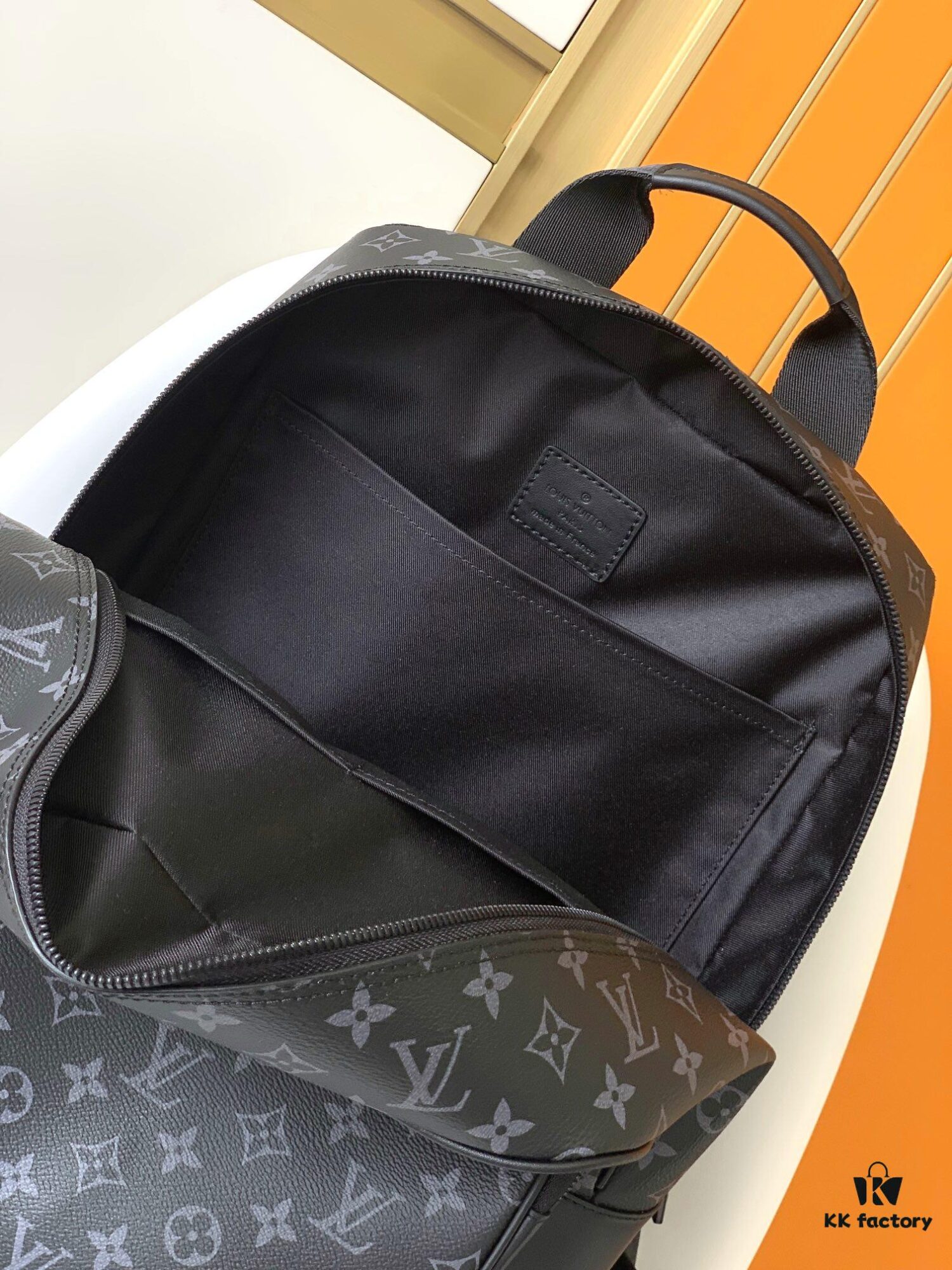 69305d98f09edb6de4c4ffd1 Top Quality Original M45335 Black Flower Black Check Dean Backpack