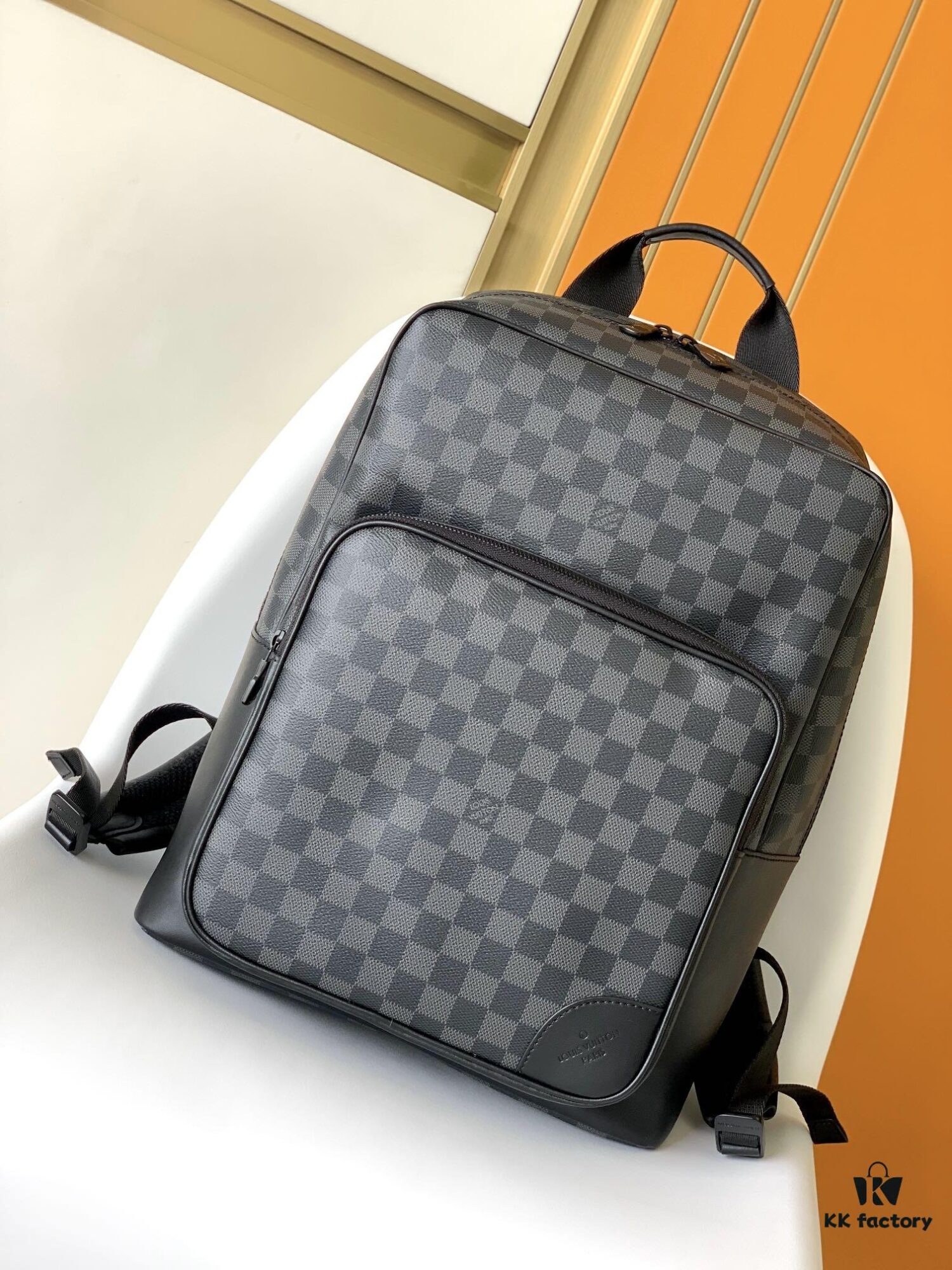 69305d9df09edb6de4c4ffda Top Quality Original M45335 Black Flower Black Check Dean Backpack