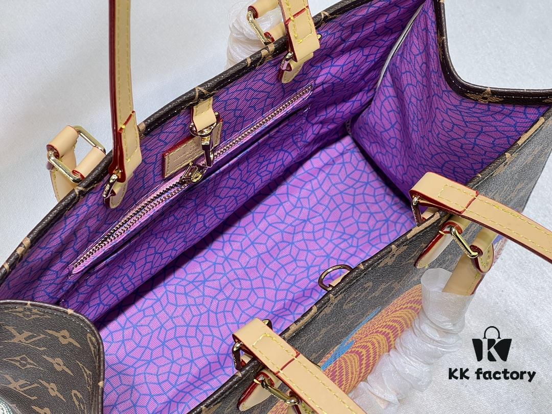 M46467 M44572 LV x YK OnTheGo Medium Tote Bag