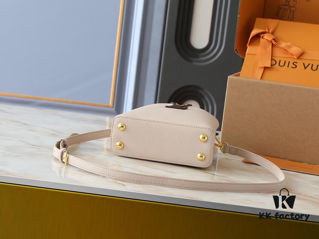 Upgraded Original M12956 M12952 M14176 Capucines Mini Bag in Elegant Taurillon Calfskin with Seasonal Hues