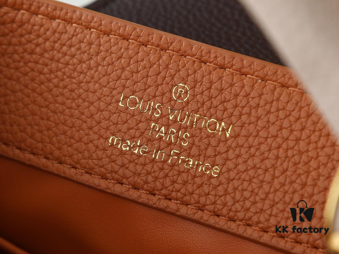 Guangzhou Goods Upgraded Original Version M12956 M12952 M14176 This Mini Capucines Handbag in Elegant Taurillon Calfskin with Shiny Metal Hardware and LV Letter Accent