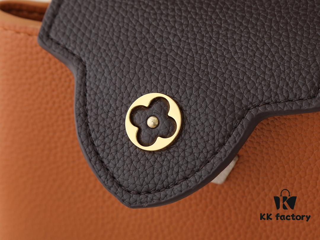 Guangzhou Goods Upgraded Original Version M12956 M12952 M14176 This Mini Capucines Handbag in Elegant Taurillon Calfskin with Shiny Metal Hardware and LV Letter Accent