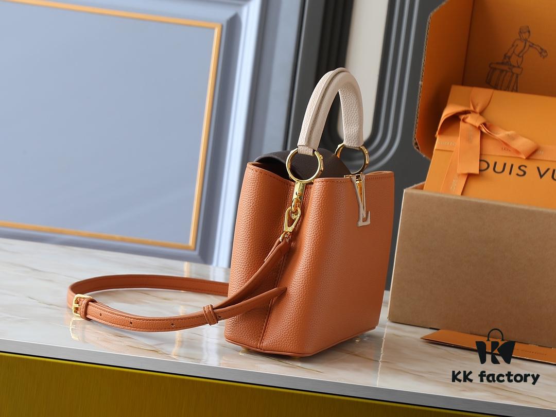 Upgraded Original M12956 M12952 M14176 Capucines Mini Bag in Taurillon Leather