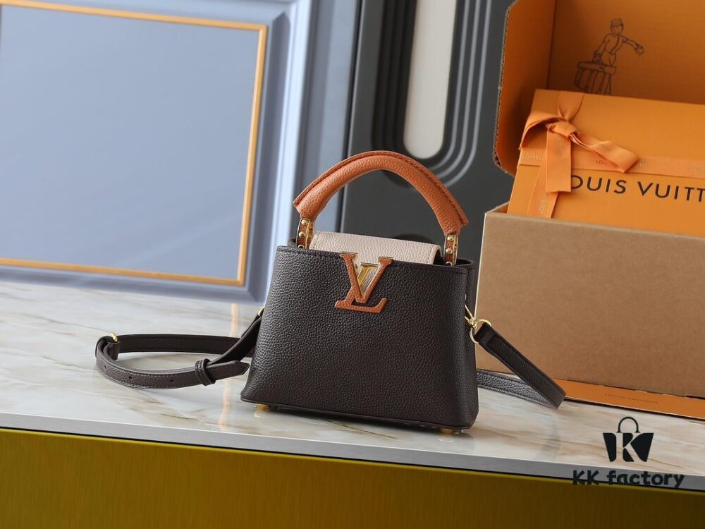 Upgraded Original M12956 M12952 M14176 Capucines Mini Bag in Elegant Taurillon Calfskin with Seasonal Hues