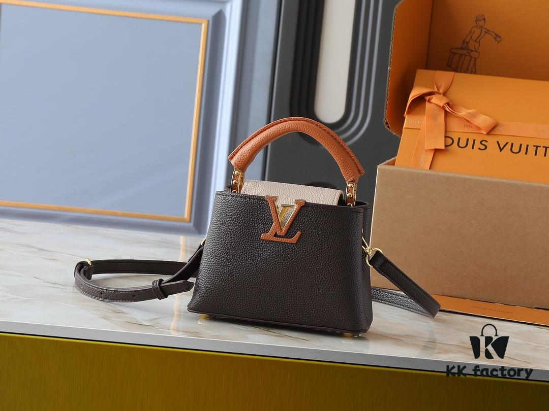 Upgraded Original M12956 M12952 M14176 Capucines Mini Bag in Elegant Taurillon Calfskin with Seasonal Hues