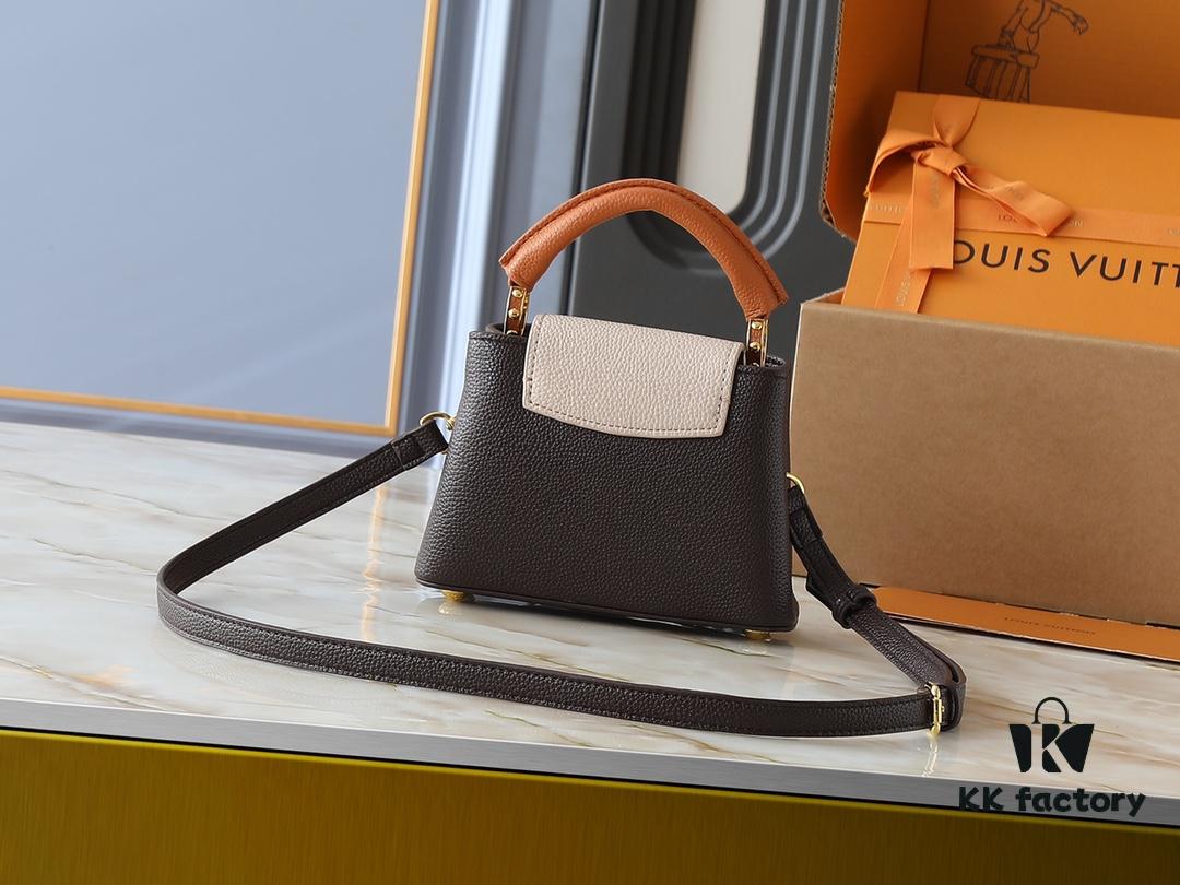 Upgraded Original M12956 M12952 M14176 Capucines Mini Bag in Elegant Taurillon Calfskin with Seasonal Hues