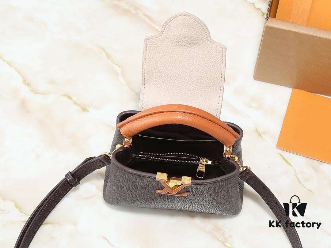 Upgraded Original M12956 M12952 M14176 Capucines Mini Bag in Elegant Taurillon Calfskin with Seasonal Hues