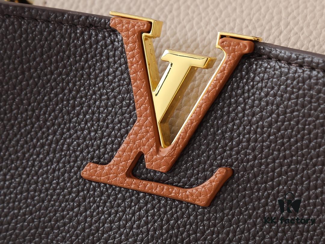 Guangzhou Goods Upgraded Original Version M12956 M12952 M14176 This Mini Capucines Bag Features Elegant Taurillon Calfskin with Seasonal Hues and Shiny Metal LV Lettering