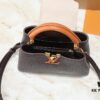 Guangzhou Goods Upgraded Original Version M12956 M12952 M14176 This Mini Capucines Bag Features Elegant Taurillon Calfskin with Seasonal Hues and Shiny Metal LV Lettering