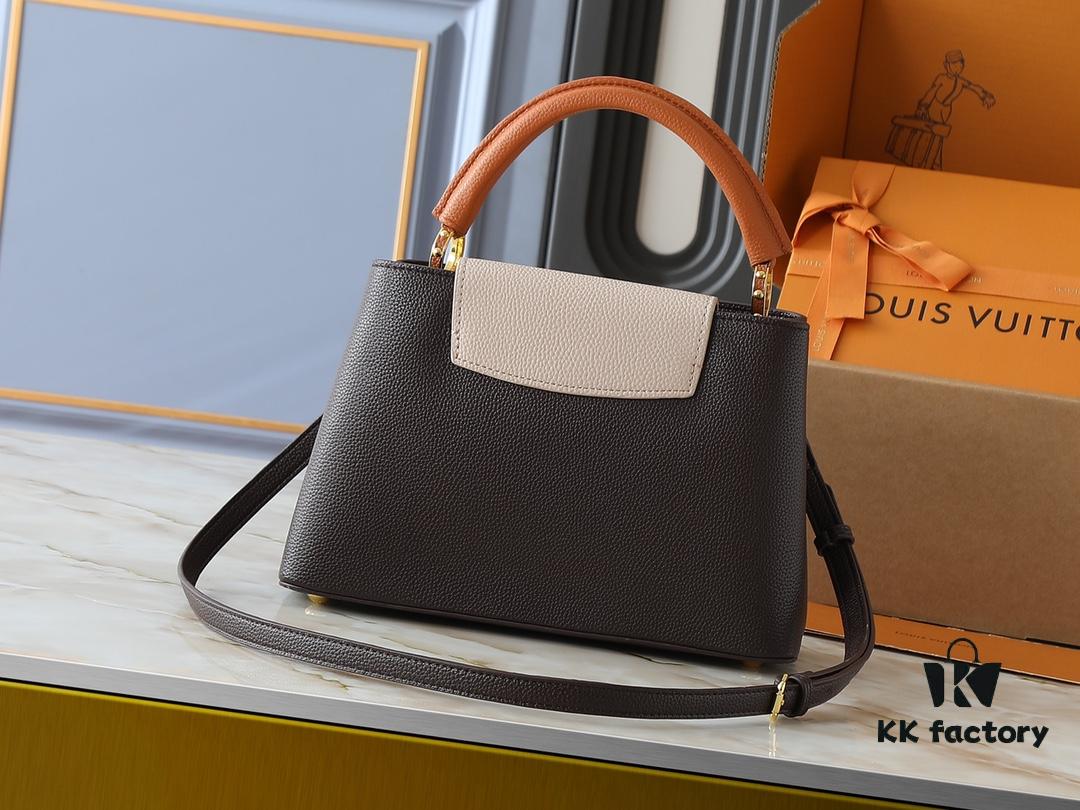 Upgraded Original Version M12956 M12952 M14176 Capucines Medium Handbag in Elegant Taurillon Calfskin with Seasonal Hues