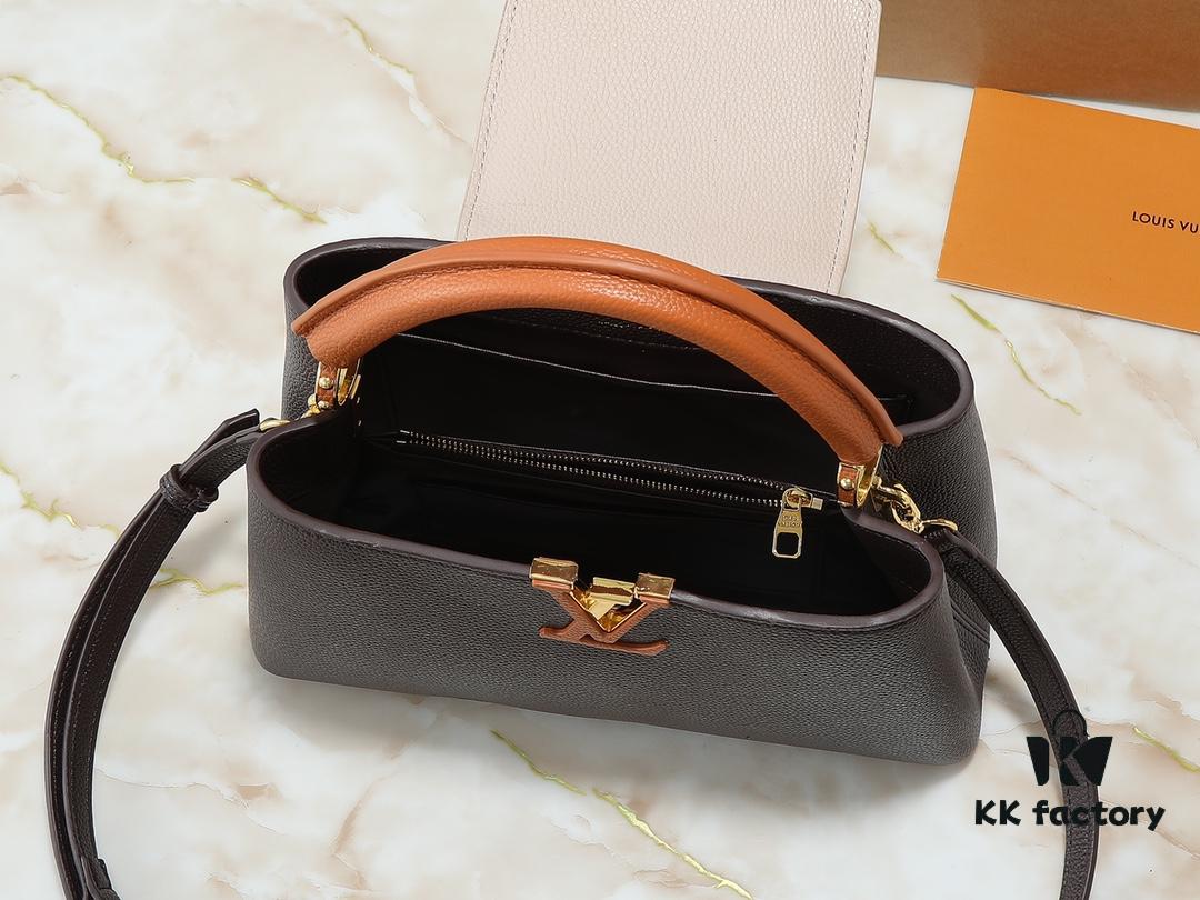 Upgraded Original Version M12956 M12952 M14176 Capucines Medium Handbag in Elegant Taurillon Calfskin with Seasonal Hues