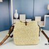New Small LV NOE PURSE Bucket Bag in Raffia Leather