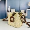 New Small LV NOE PURSE Bucket Bag in Raffia Leather