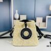 New Small LV NOE PURSE Bucket Handbag in Raffia Leather Mini 'Little Dumpling'