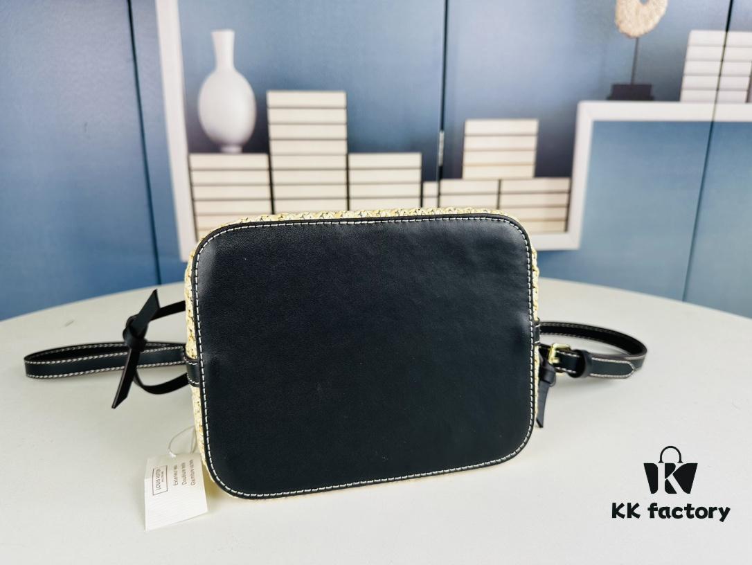 New Small LV NOE PURSE Bucket Handbag in Raffia Leather Mini 'Little Dumpling'