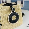 New Small LV NOE PURSE Bucket Handbag in Raffia Leather Mini 'Little Dumpling'