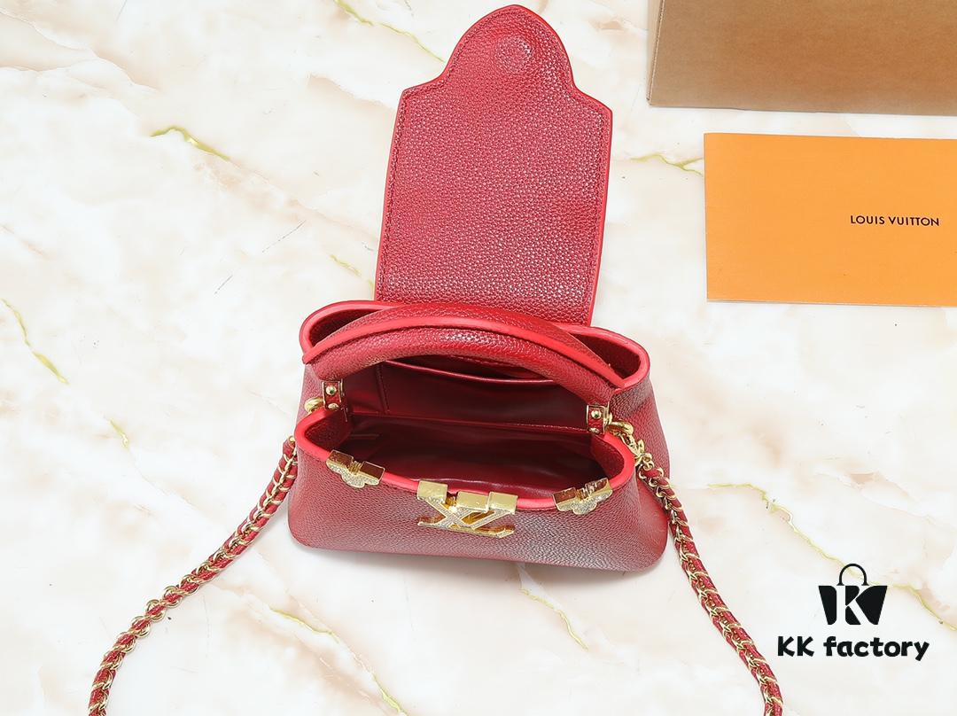 Guangzhou Stock Upgraded Original M24583 M24584 M24585 Gold-Tone Crystal Flower Crown Capucines Handbag