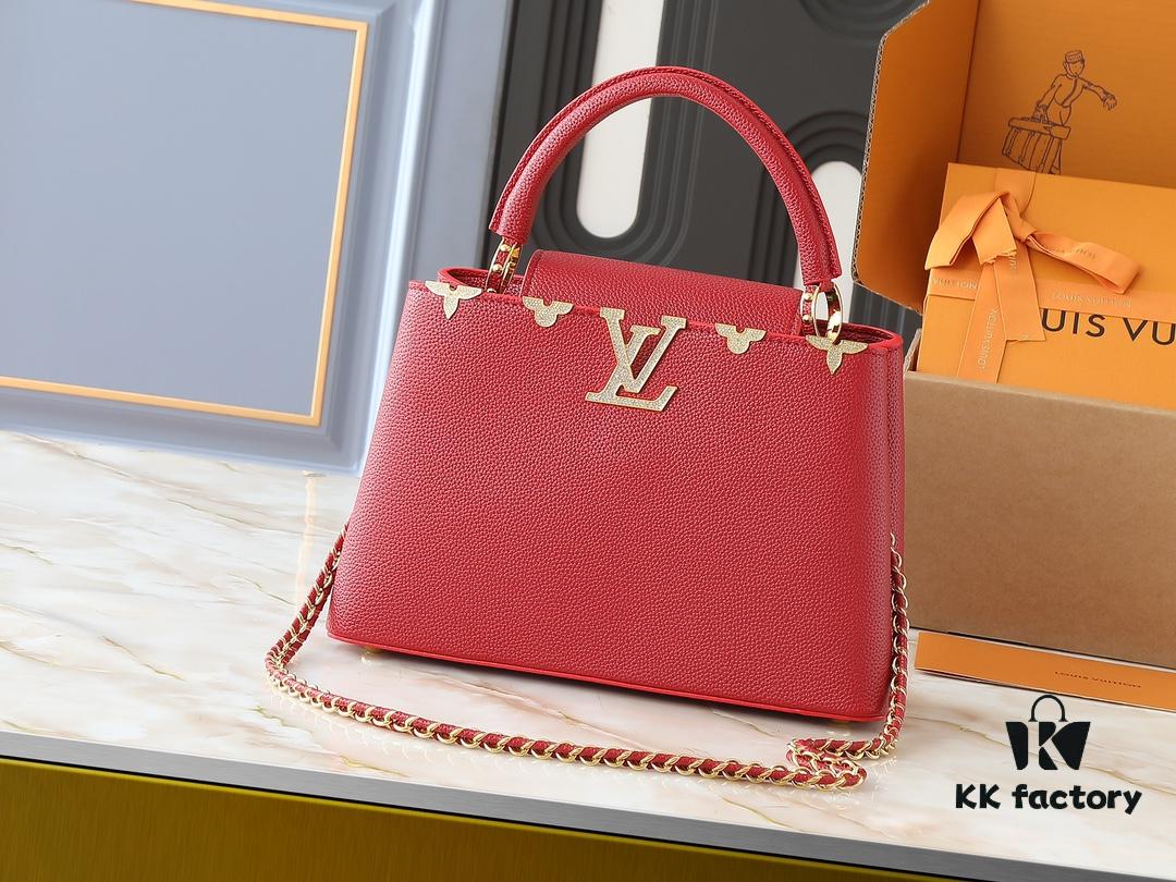 Guangzhou Stock Upgraded Original M24583 M24584 M24585 Gold-Tone Crystal Flower Crown Capucines Handbag