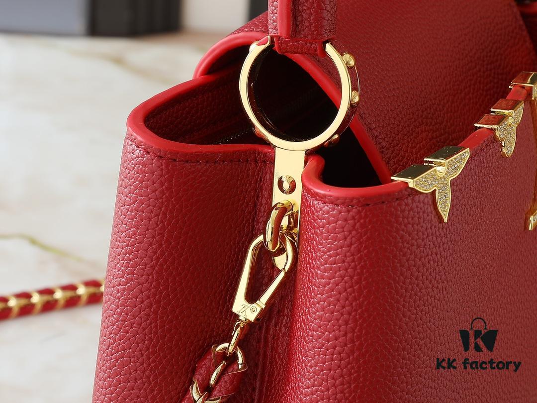 Guangzhou Stock Upgraded Original M24583 M24584 M24585 Gold-Tone Crystal Flower Crown Capucines Handbag