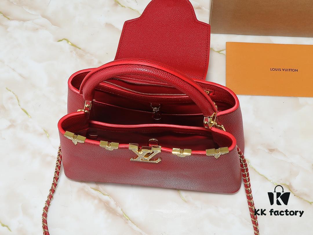 Guangzhou Stock Upgraded Original M24583 M24584 M24585 Gold-Tone Crystal Flower Crown Capucines Handbag