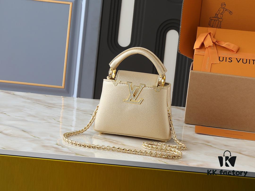 Guangzhou Stock Upgraded Original M24583 M24584 M24585 Gold-Tone Crystal Flower Crown Capucines Handbag