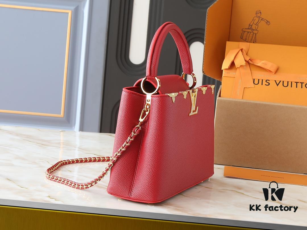 Guangzhou Stock Upgraded Original M24583 M24584 M24585 Gold-Tone Crystal Flower Crown Capucines Handbag