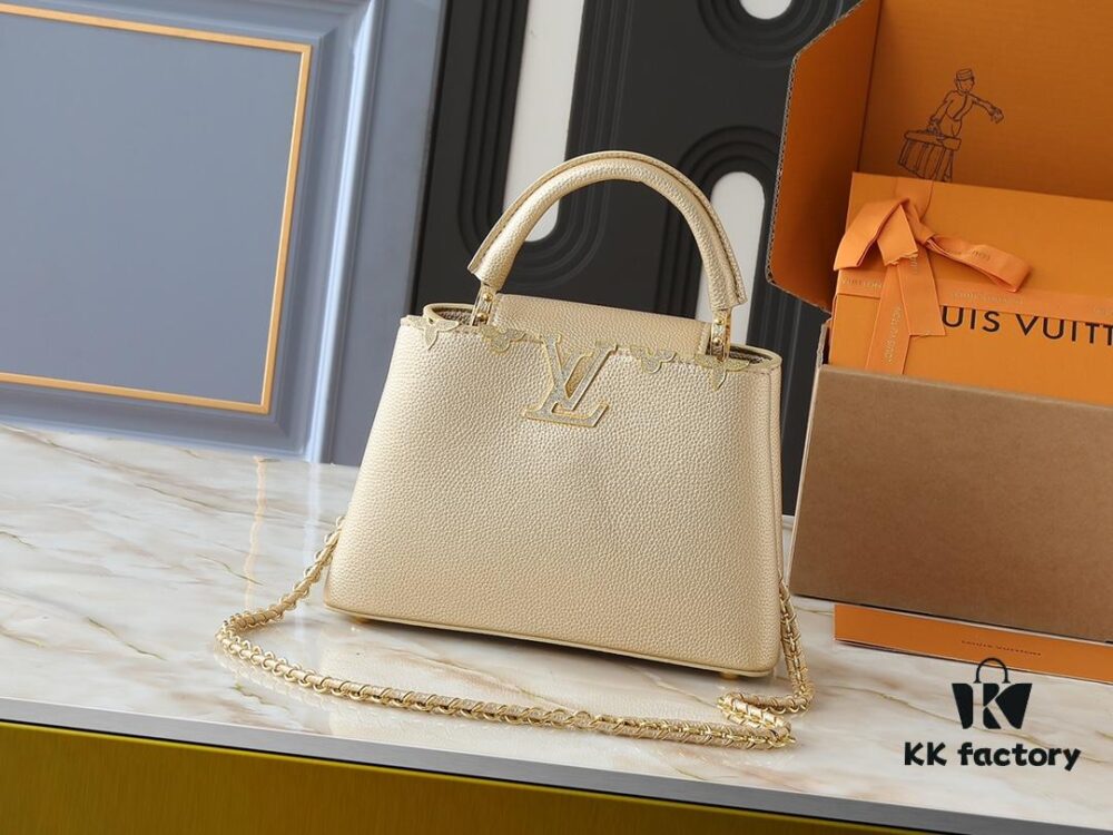 Guangzhou Stock Upgraded Original M24583 M24584 M24585 Gold-Tone Crystal Flower Crown Capucines Handbag