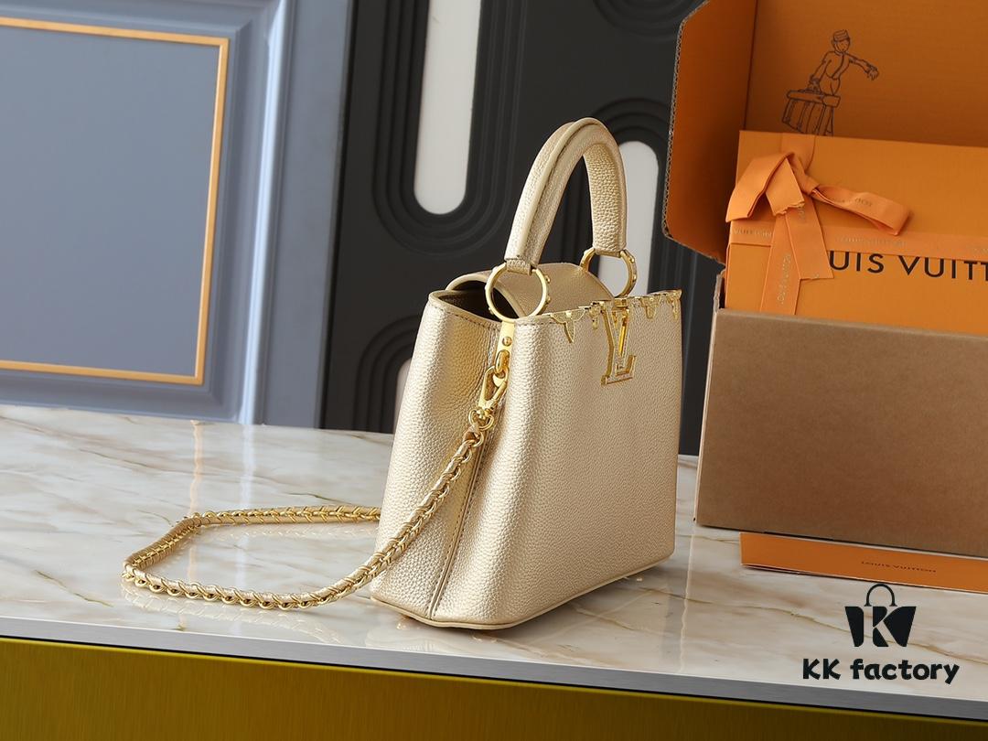 Guangzhou Stock Upgraded Original M24583 M24584 M24585 Gold-Tone Crystal Flower Crown Capucines Handbag