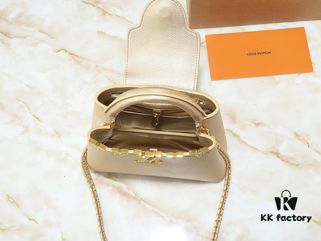 Guangzhou Stock Upgraded Original M24583 M24584 M24585 Gold-Tone Crystal Flower Crown Capucines Handbag