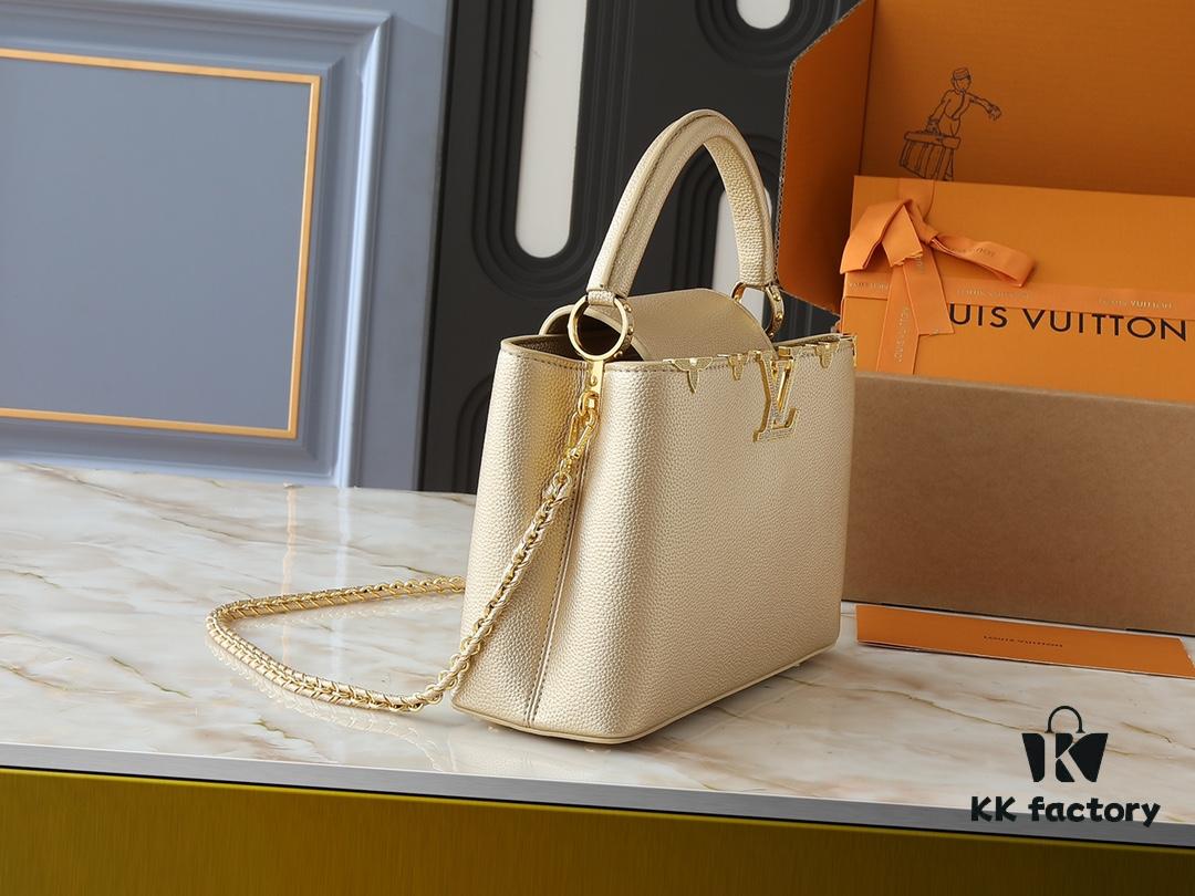 Guangzhou Stock - Upgraded Original M24583 M24584 M24585 Gold-Tone Crystal Flower Crown Capucines Handbag