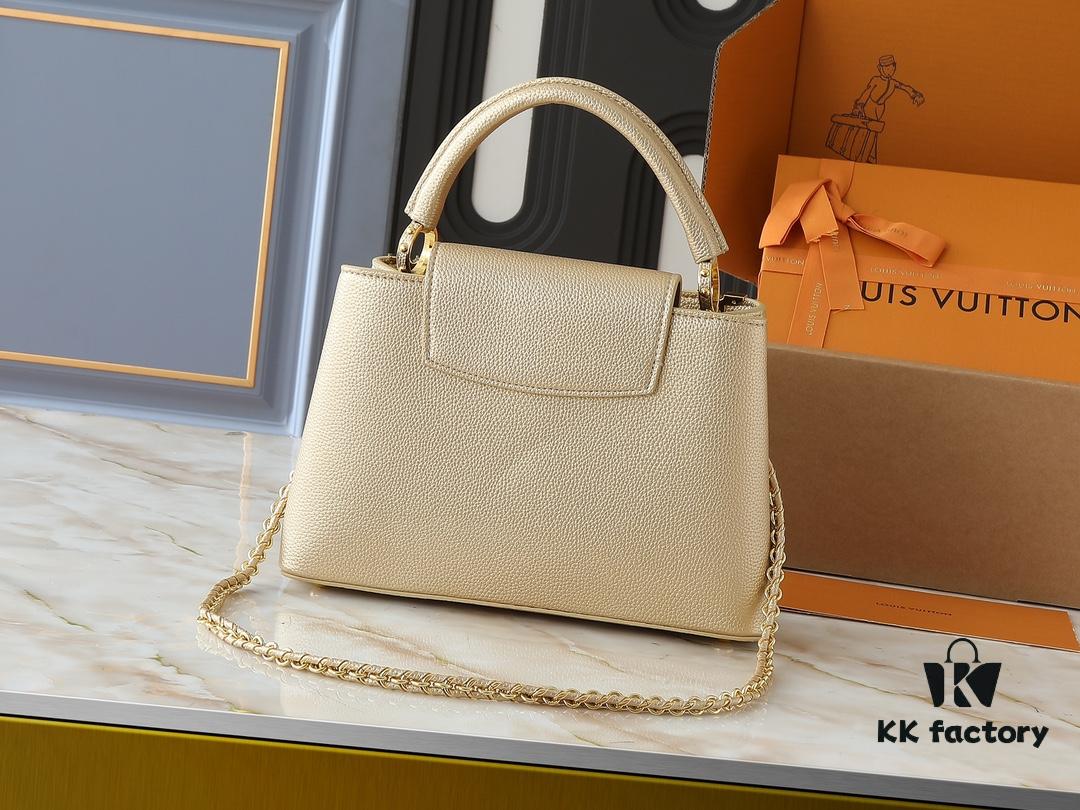 Guangzhou Stock - Upgraded Original M24583 M24584 M24585 Gold-Tone Crystal Flower Crown Capucines Handbag