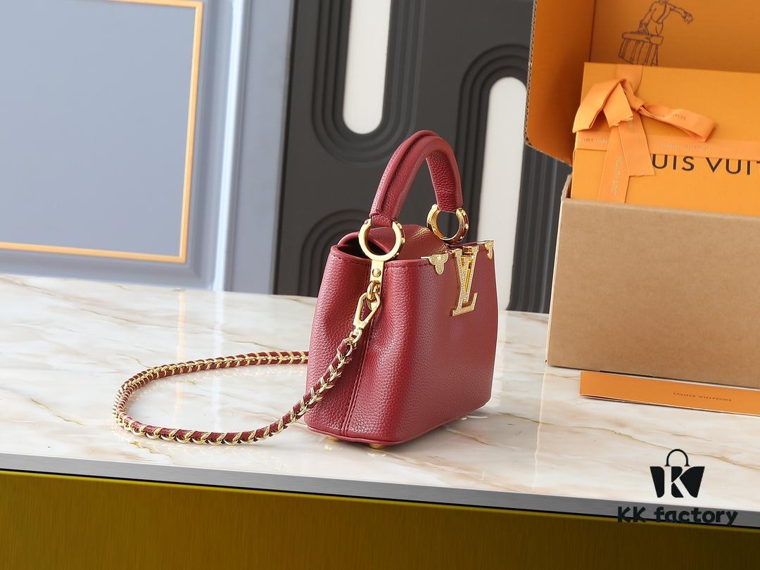 Guangzhou Stock Upgraded Original M24583 M24584 M24585 Golden Rhinestone Flower Crown Capucines Handbag