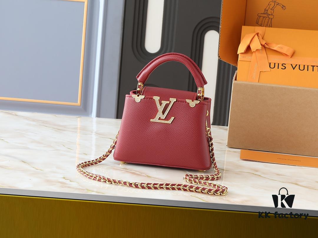 Guangzhou Stock Upgraded Original M24583 M24584 M24585 Golden Rhinestone Flower Crown Capucines Handbag