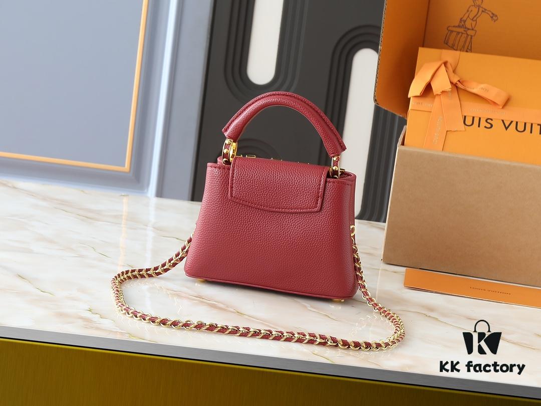 Guangzhou Stock Upgraded Original M24583 M24584 M24585 Golden Rhinestone Flower Crown Capucines Handbag