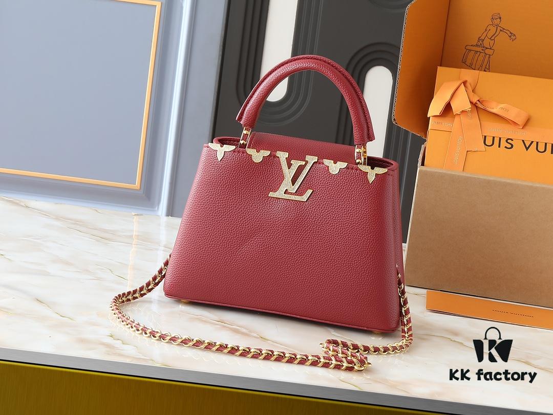 Guangzhou Stock Upgraded Original M24583 M24584 M24585 Golden Crystal Flower Crown Capucines Handbag