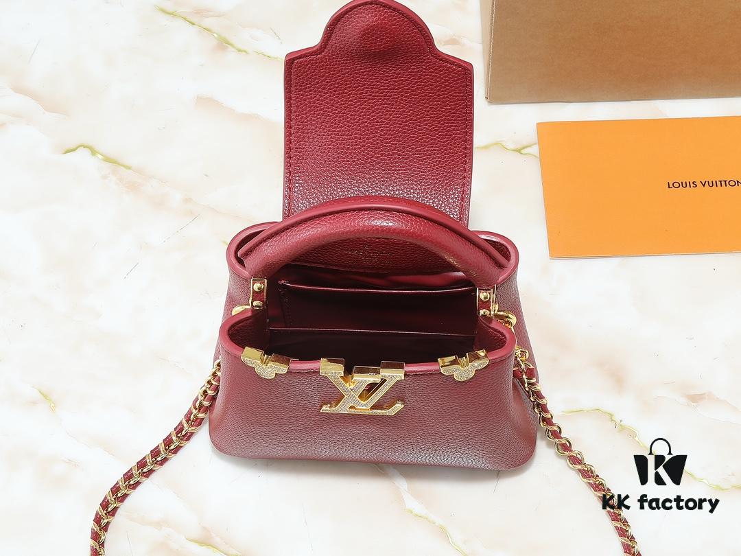 Guangzhou Stock Upgraded Original M24583 M24584 M24585 Golden Rhinestone Flower Crown Capucines Handbag