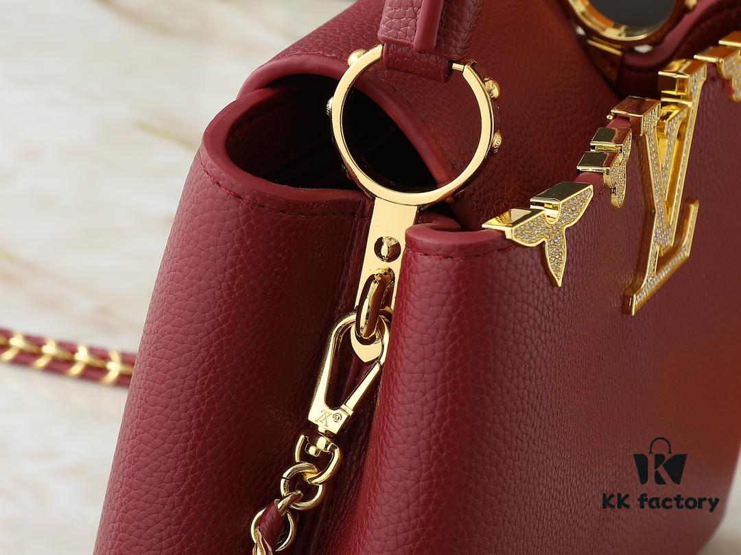 Guangzhou Stock Upgraded Original M24583 M24584 M24585 Golden Crystal Flower Crown Capucines Handbag