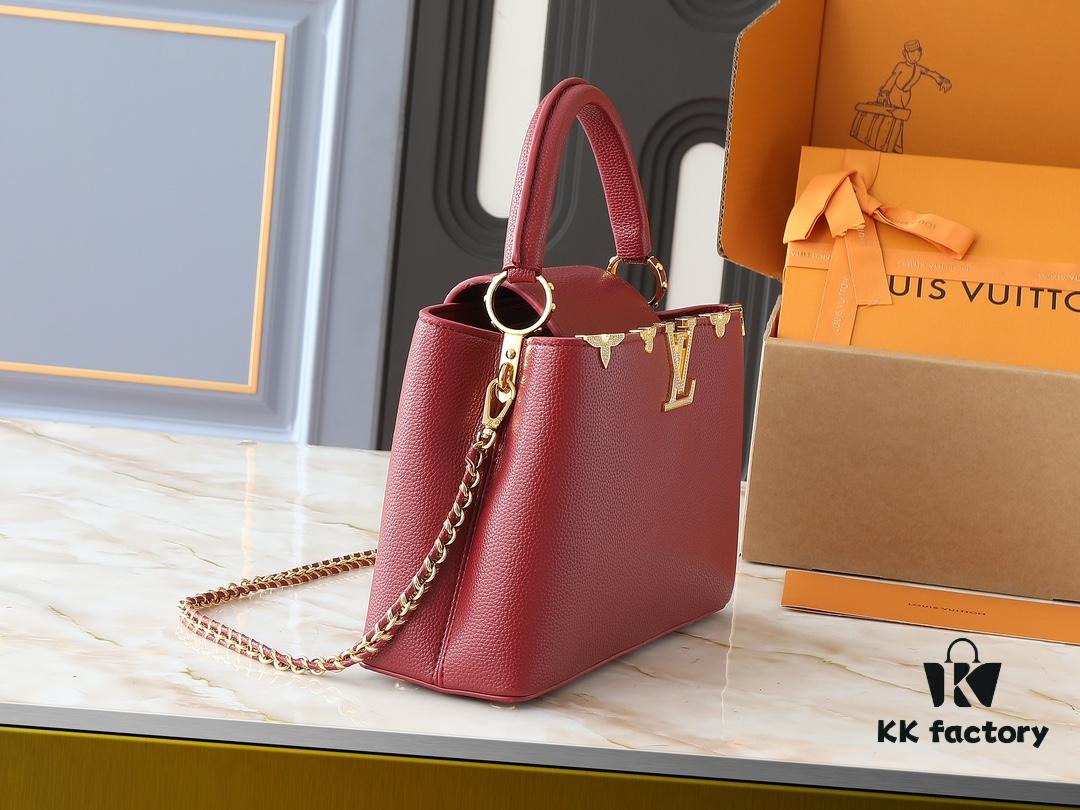 Guangzhou Stock Upgraded Original M24583 M24584 M24585 Gold-Tone Crystal Flower Crown Capucines Handbag