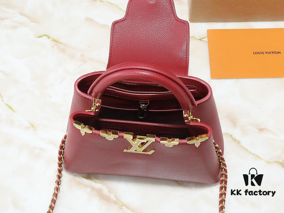 Guangzhou Stock Upgraded Original M24583 M24584 M24585 Golden Crystal Flower Crown Capucines Handbag