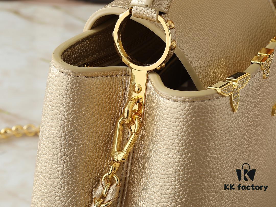 Guangzhou Stock - Upgraded Original M24583 M24584 M24585 Gold-Tone Crystal Flower Crown Capucines Handbag