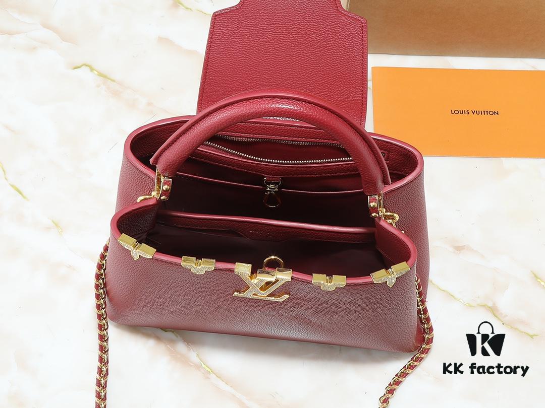 Guangzhou Stock Upgraded Original M24583 M24584 M24585 Gold-Tone Crystal Flower Crown Capucines Handbag